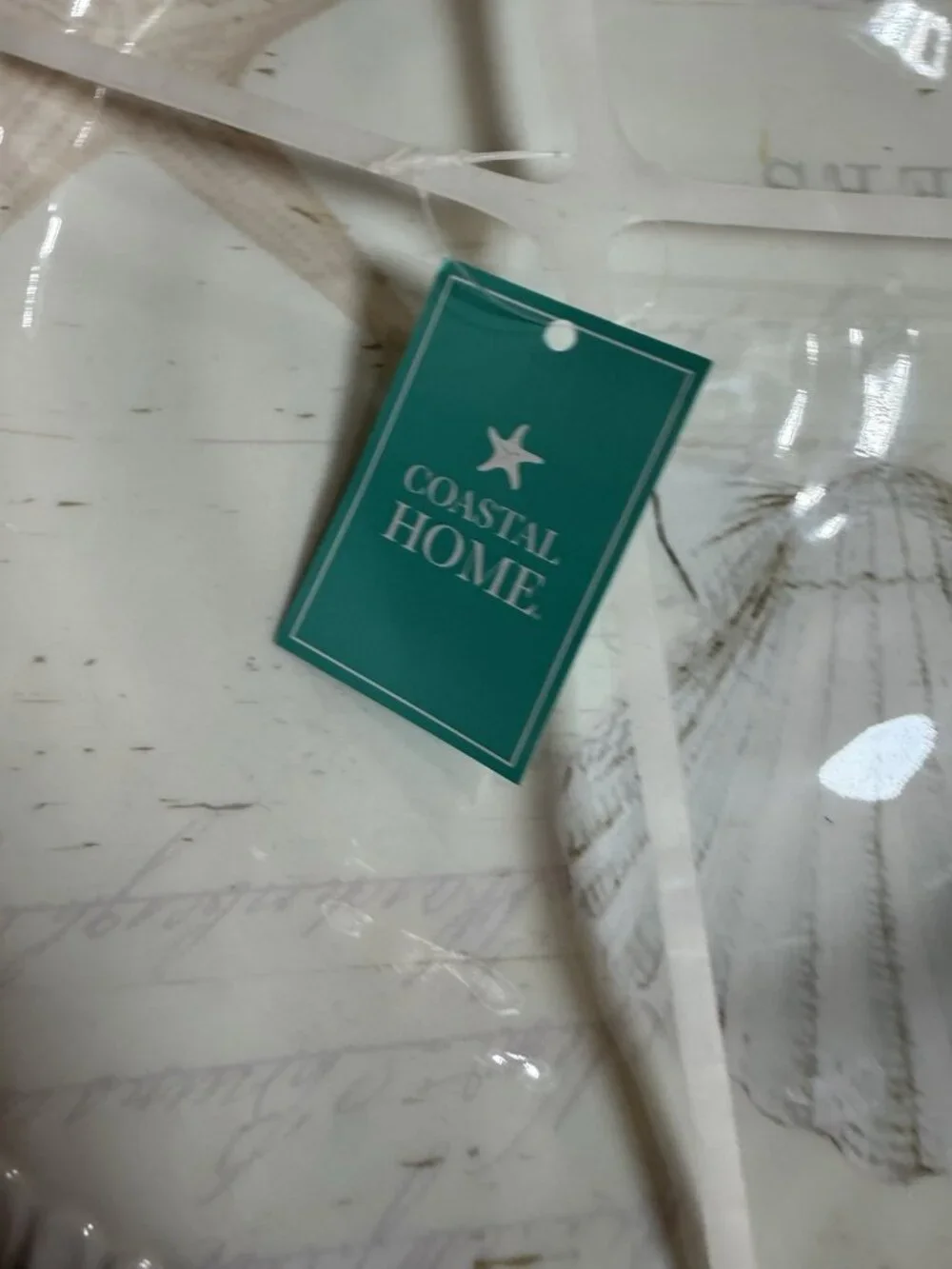 Nwt 4 Coastal Home Melamine Seashell Dinner Plates 10.5
